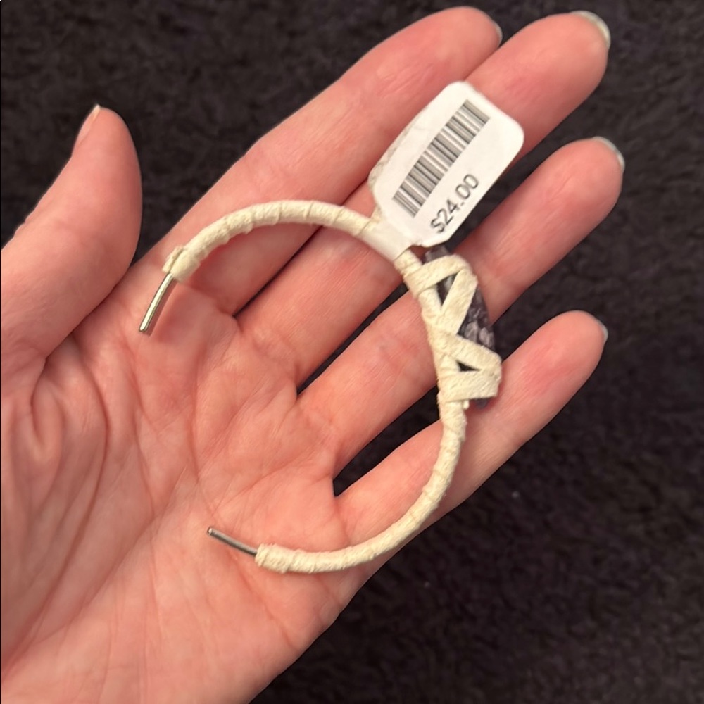 Cream and Silver Bracelet